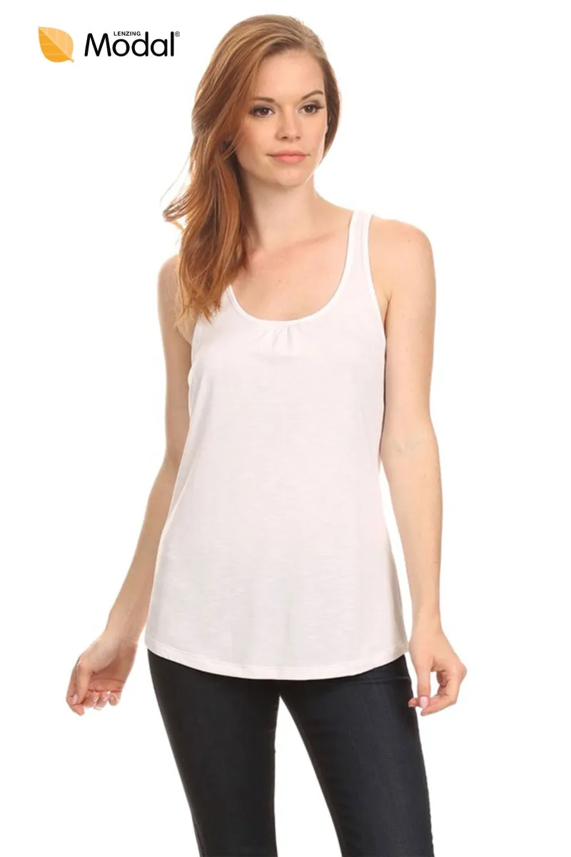 Scoop Neck Racerback Knit Tank Top