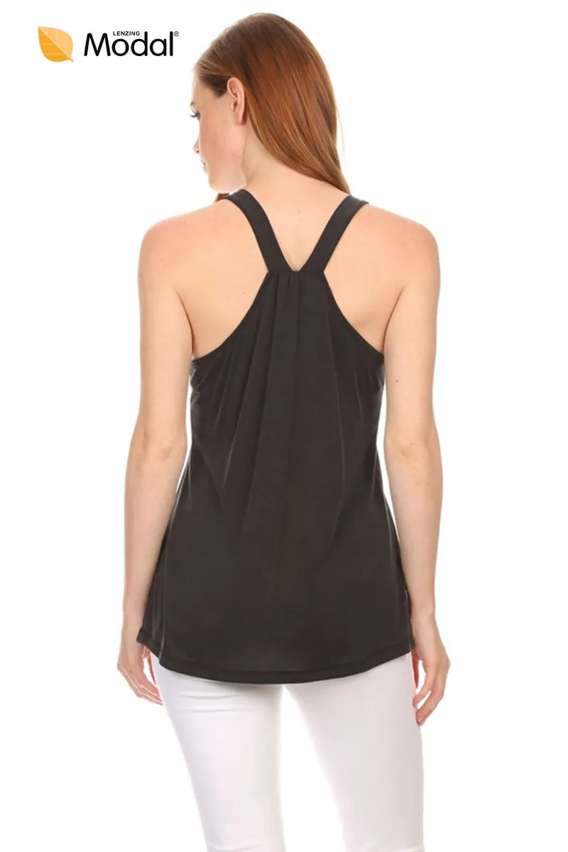 Scoop Neck Racerback Knit Tank Top