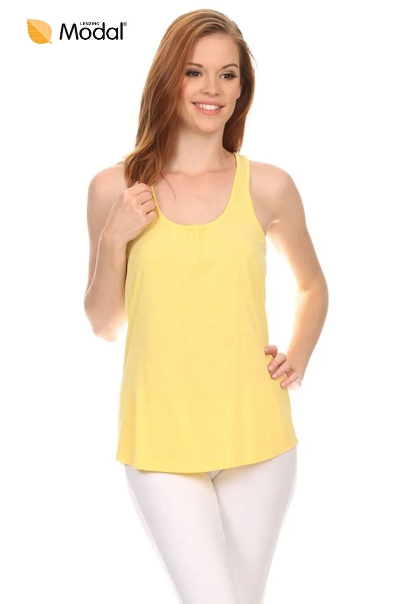Scoop Neck Racerback Knit Tank Top