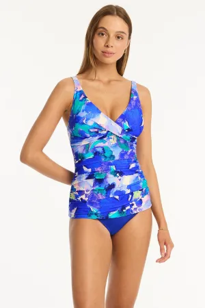 Sea Level Cascade Cross Front Tankini