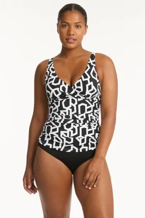 SEA LEVEL- LADIES DECO CROSS FRONT TANKINI