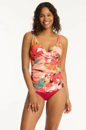 SEA LEVEL- WOMEN'S CASCADE CROSS TANKINI TOP