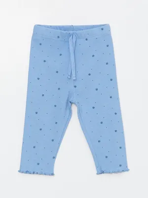 Self-patterned Baby Girl Tights with Elastic Waist