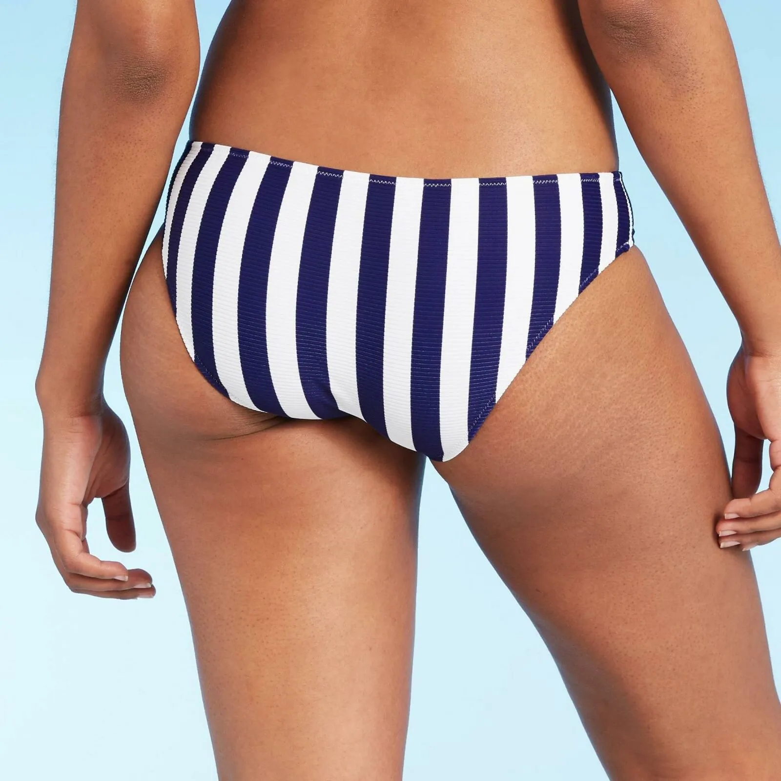 Shade & Shore Women's Nautical Ribbed Hipster Bikini Bottom