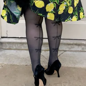 Sheer Back Bow Seamed Tights SALE!