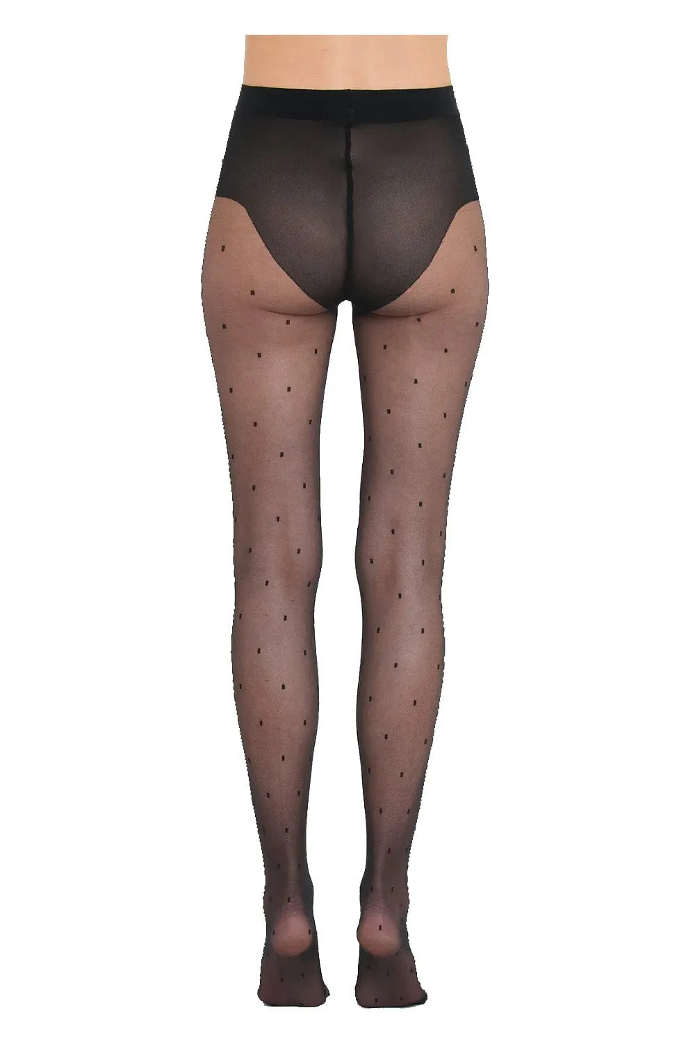 Sheer Black Polka Dot Tights
