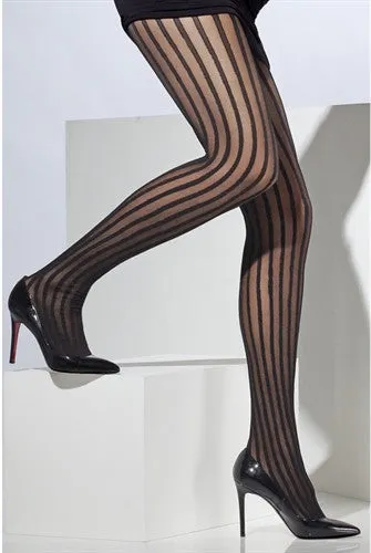 Sheer Striped Tights - Black Fv-21379