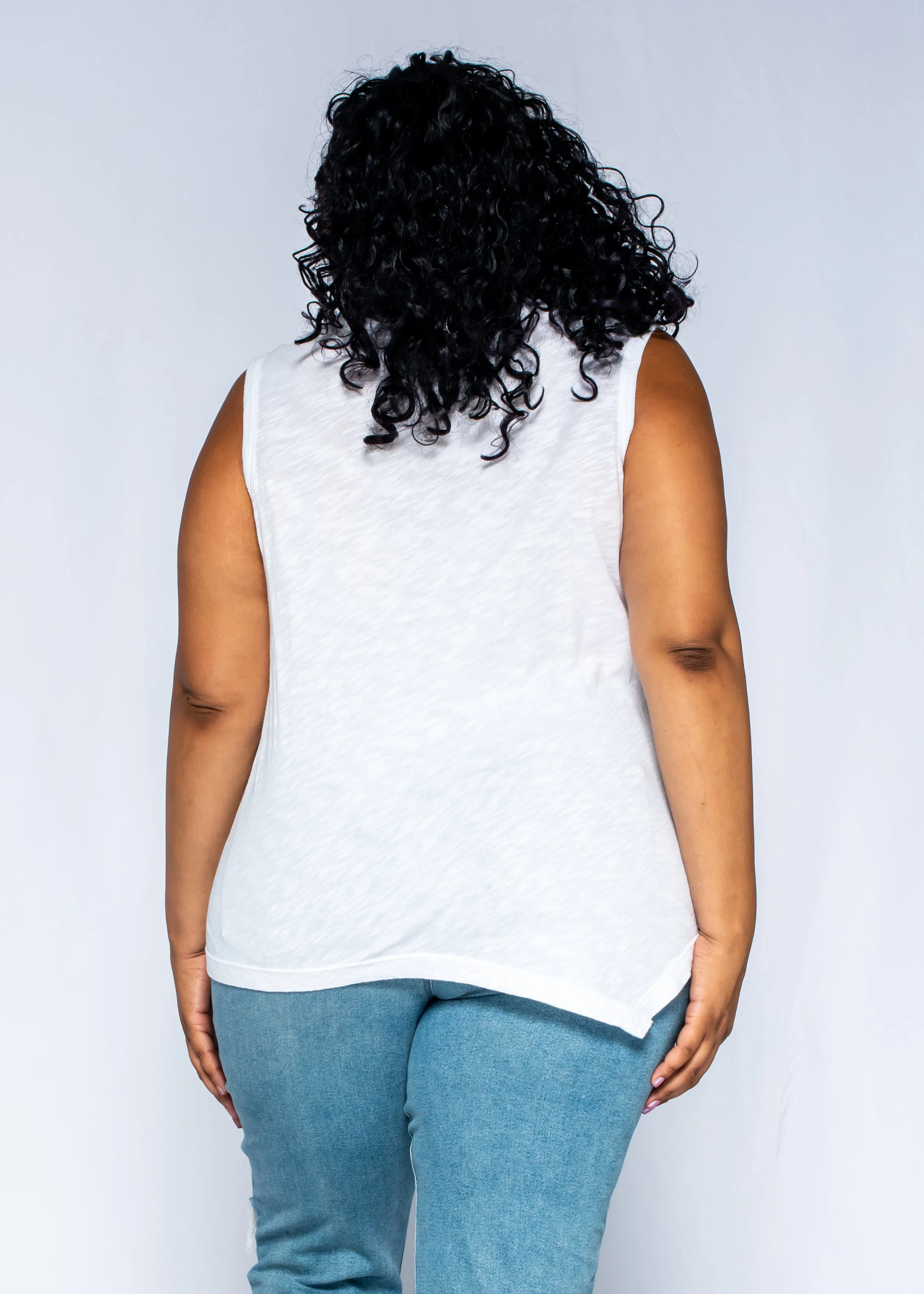 Shell Tunic Double Slant Hem Top