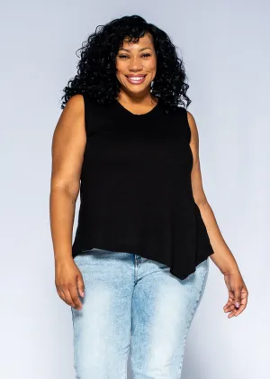 Shell Tunic Double Slant Hem Top