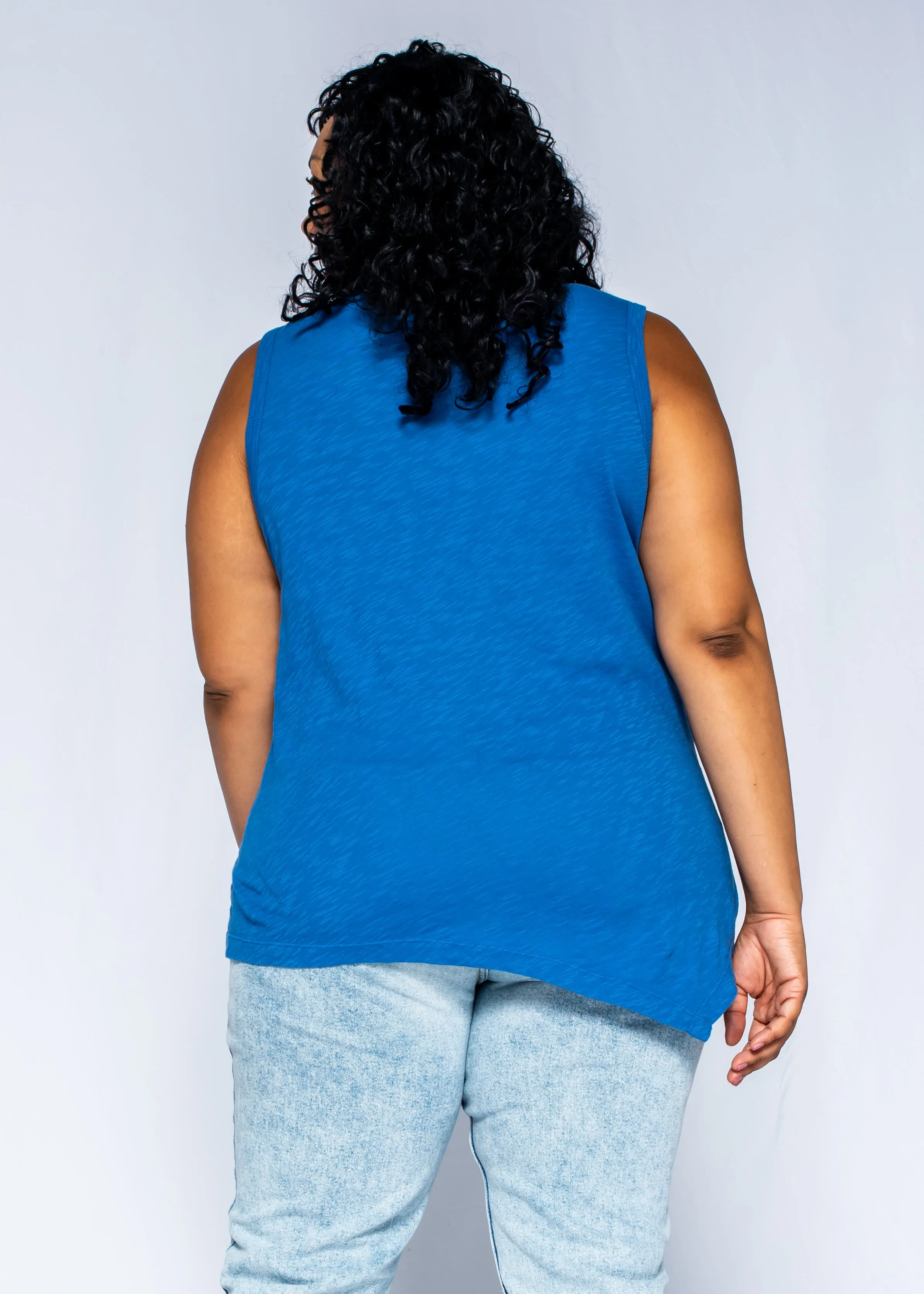 Shell Tunic Double Slant Hem Top