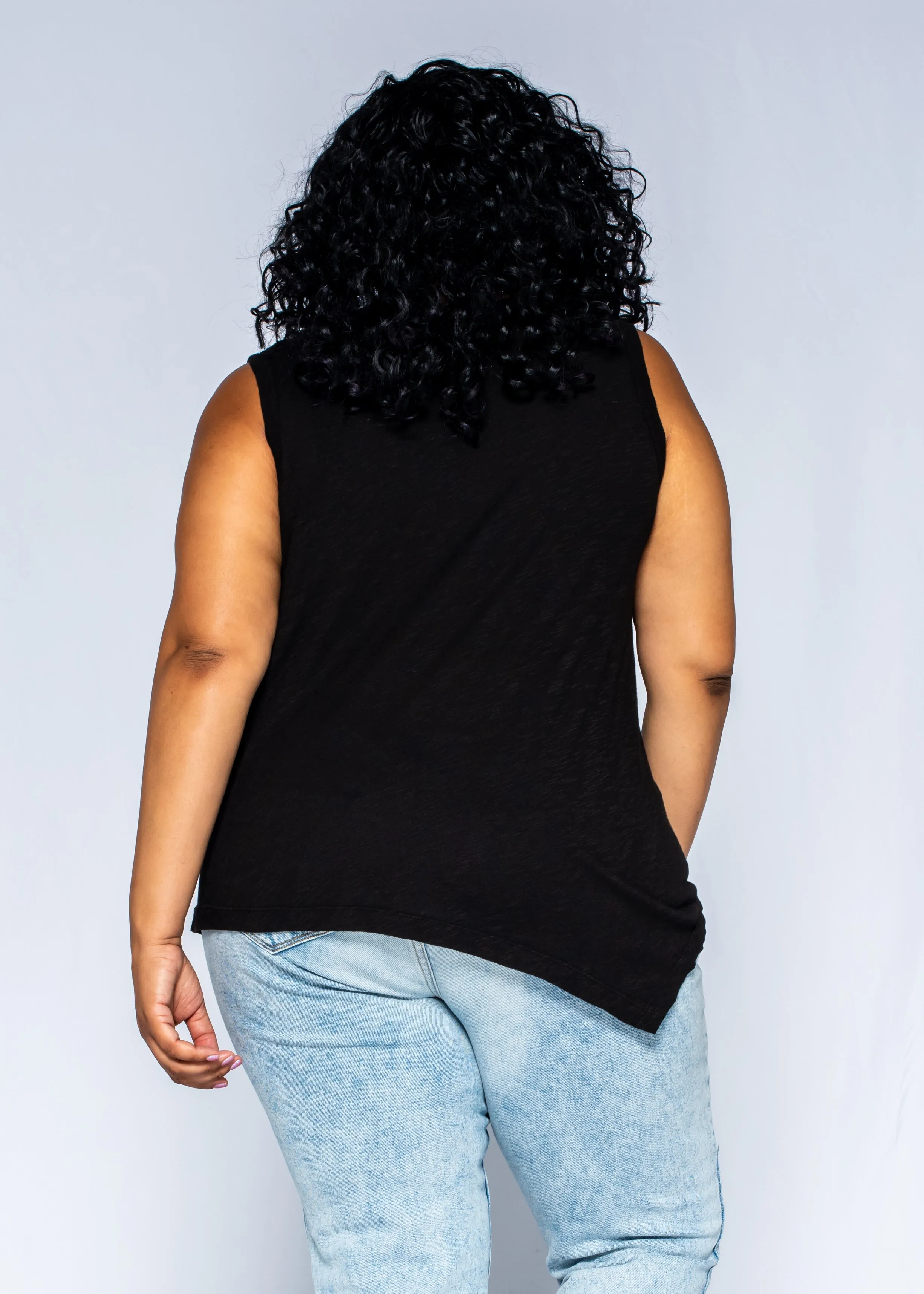 Shell Tunic Double Slant Hem Top