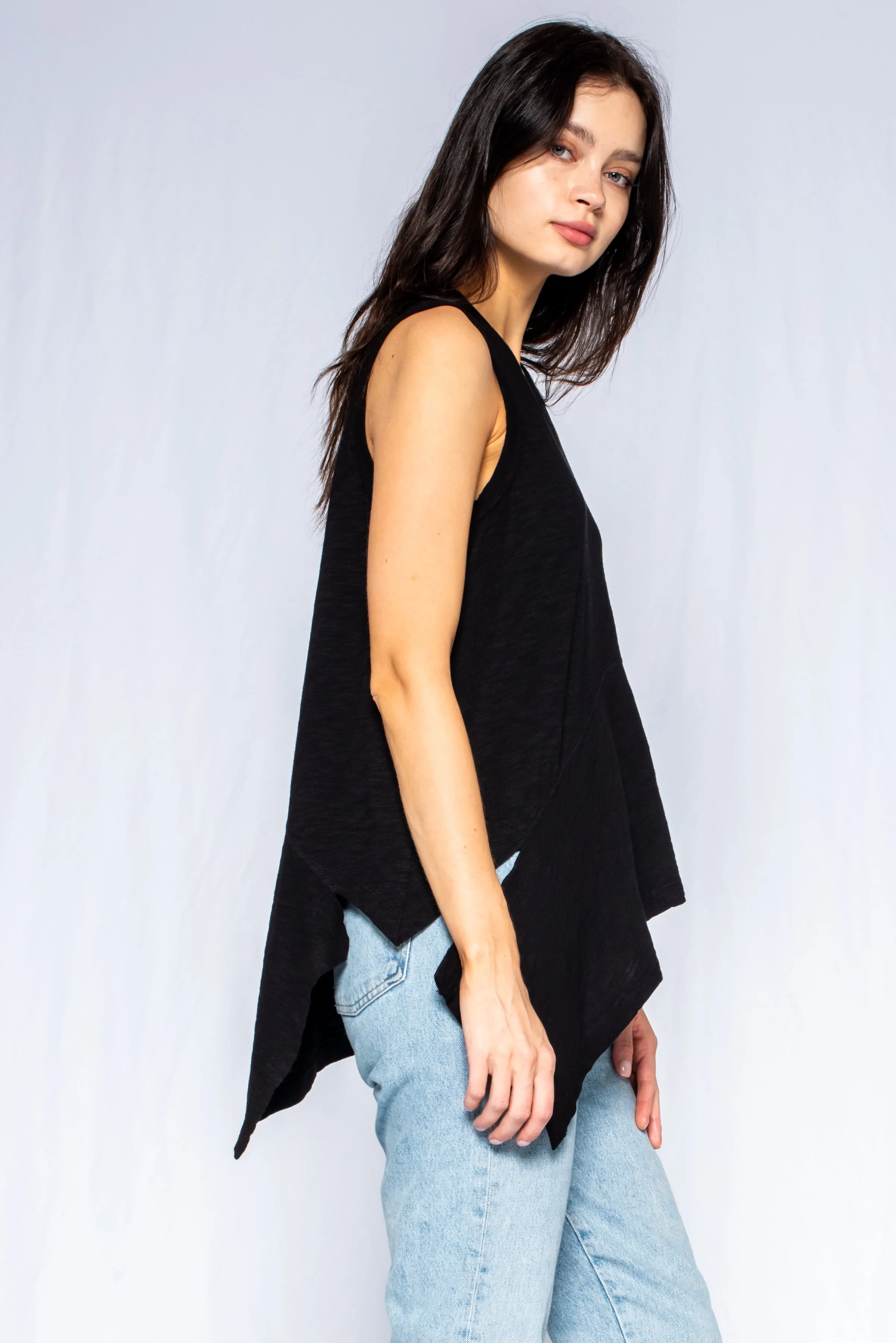 Shrunken Crew Shell Novelty Hem