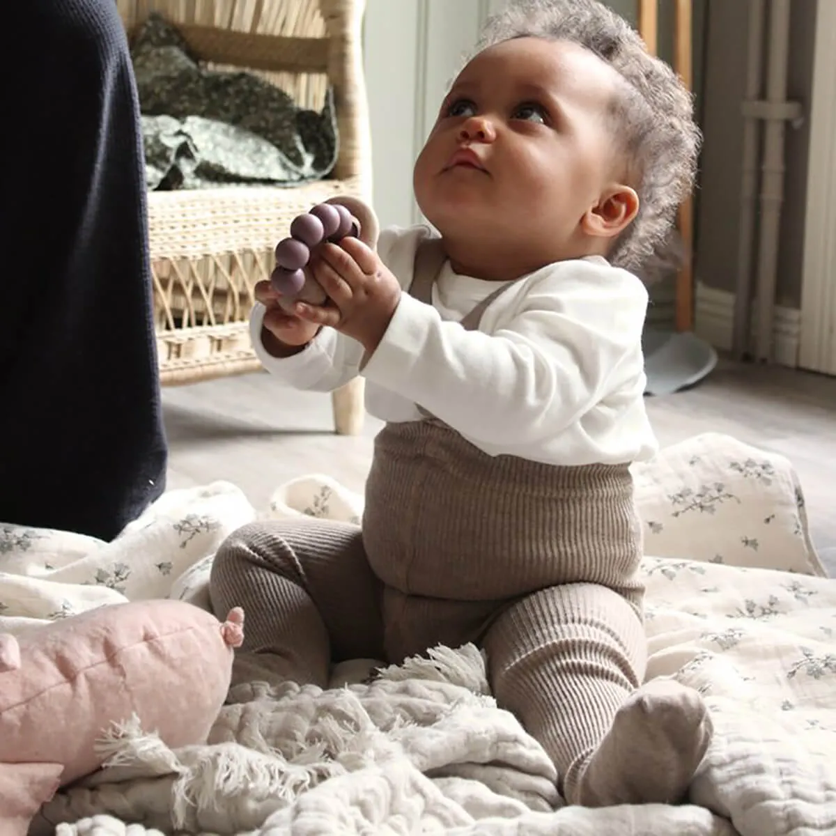 Silly Silas Footed Cotton Tights Peanut Blend
