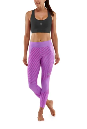 SKINS Women's Compression 7/8 Tights 3-Series - Linear Hot Pink