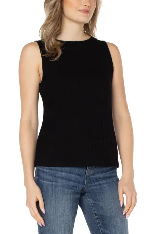 Sleeveless Boat Neck Top