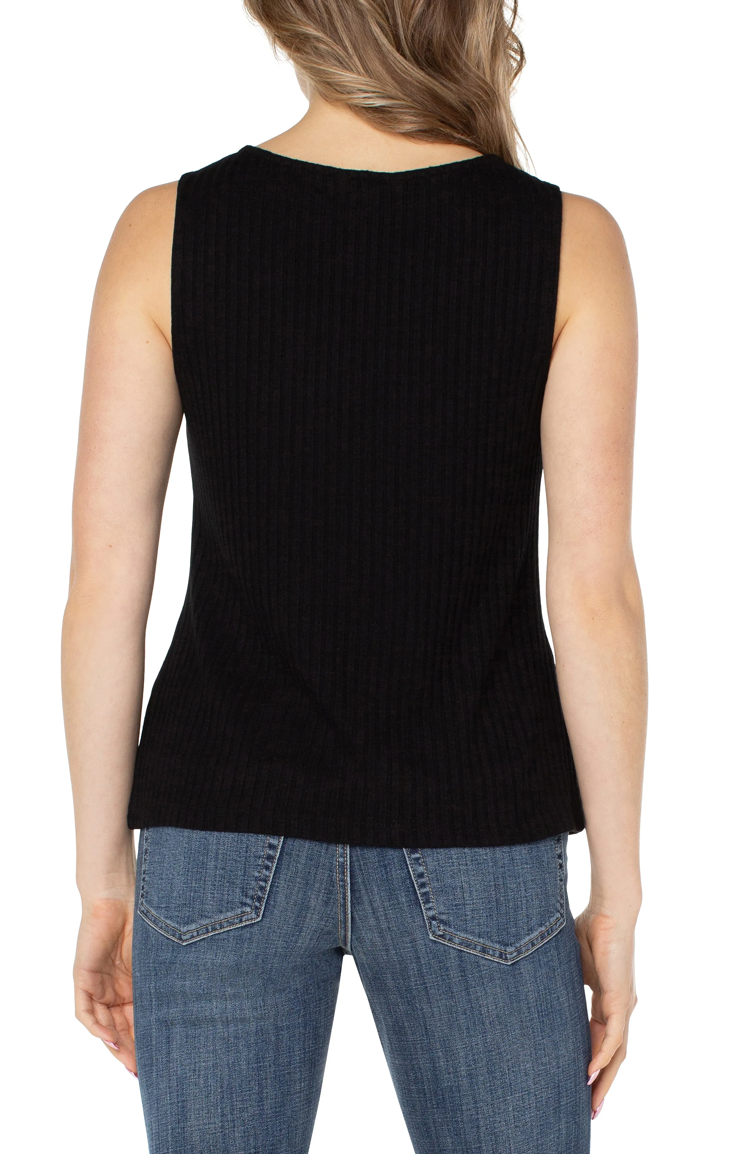 Sleeveless Boat Neck Top