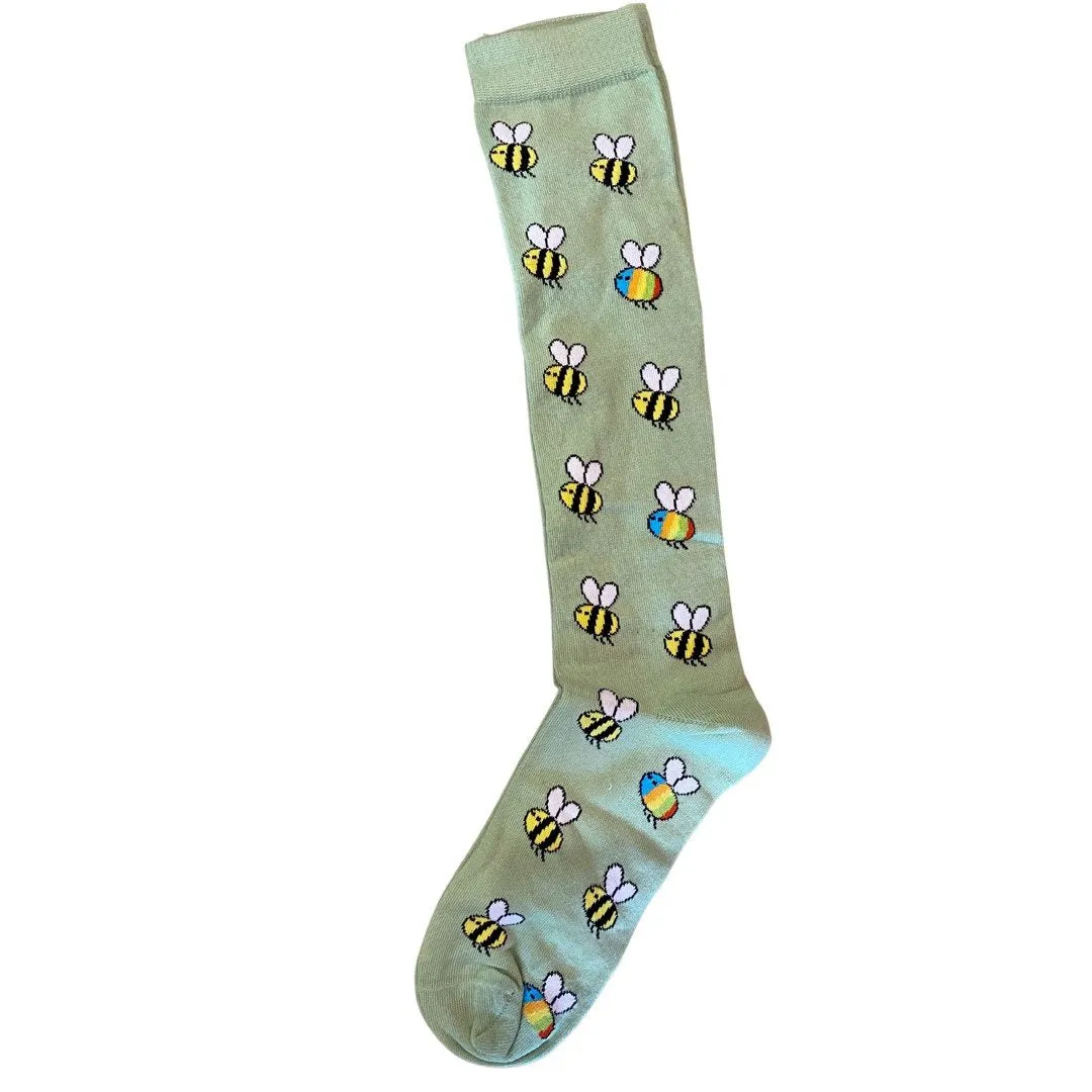 Slugs & Snails Adult Unisex Knee Socks - Bees