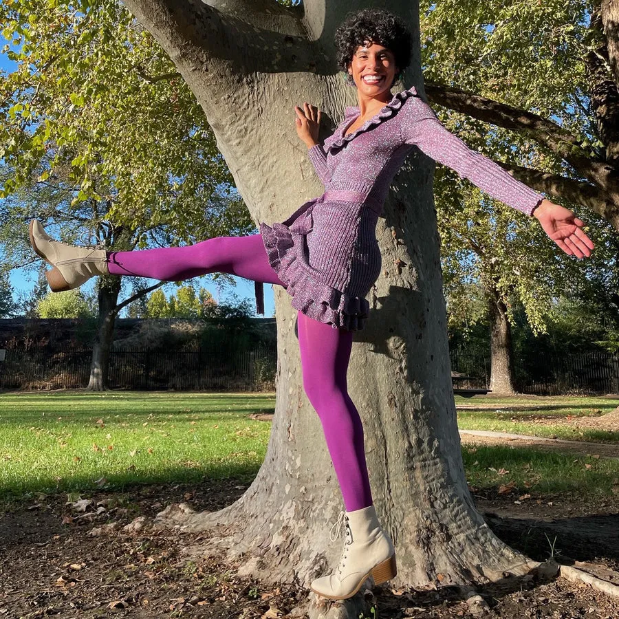 SNAG Opaque Grape Escape Tights Sz AB ONLY