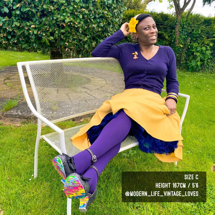 SNAG Opaque Suffragette Purple Tights