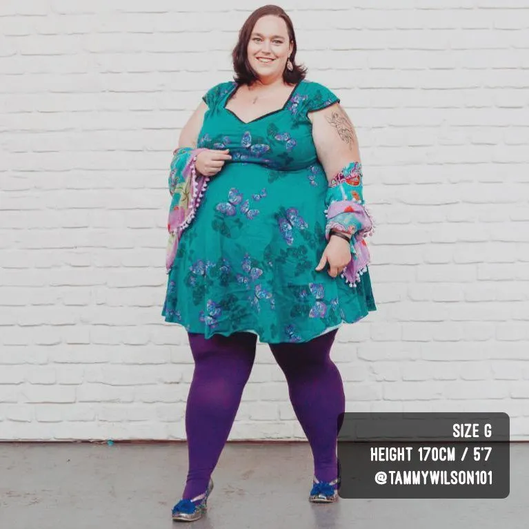SNAG Opaque Suffragette Purple Tights