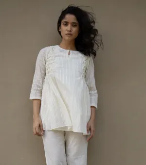 SOFT BREEZE COTTON SMOCKING TUNIC
