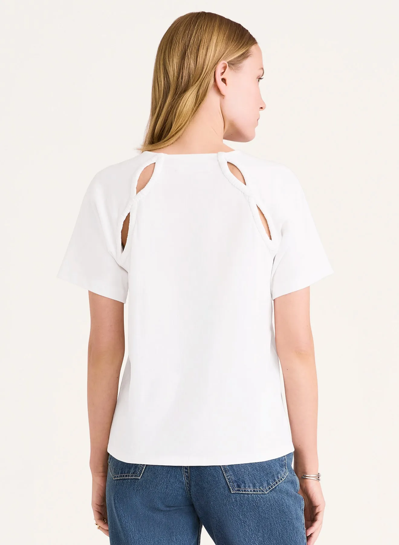 Solace Jersey Top in White