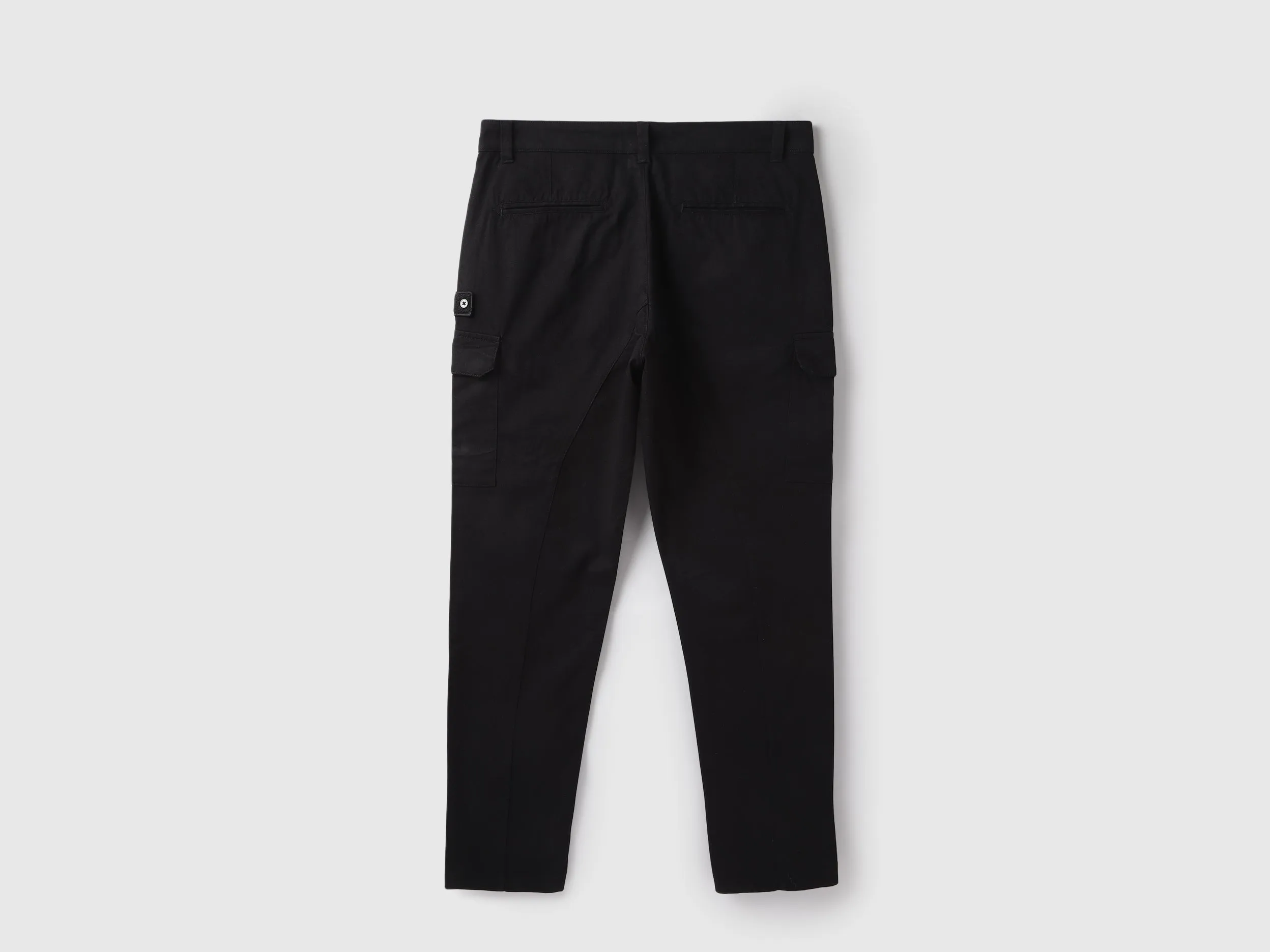 Solid Cargo Fit Trousers