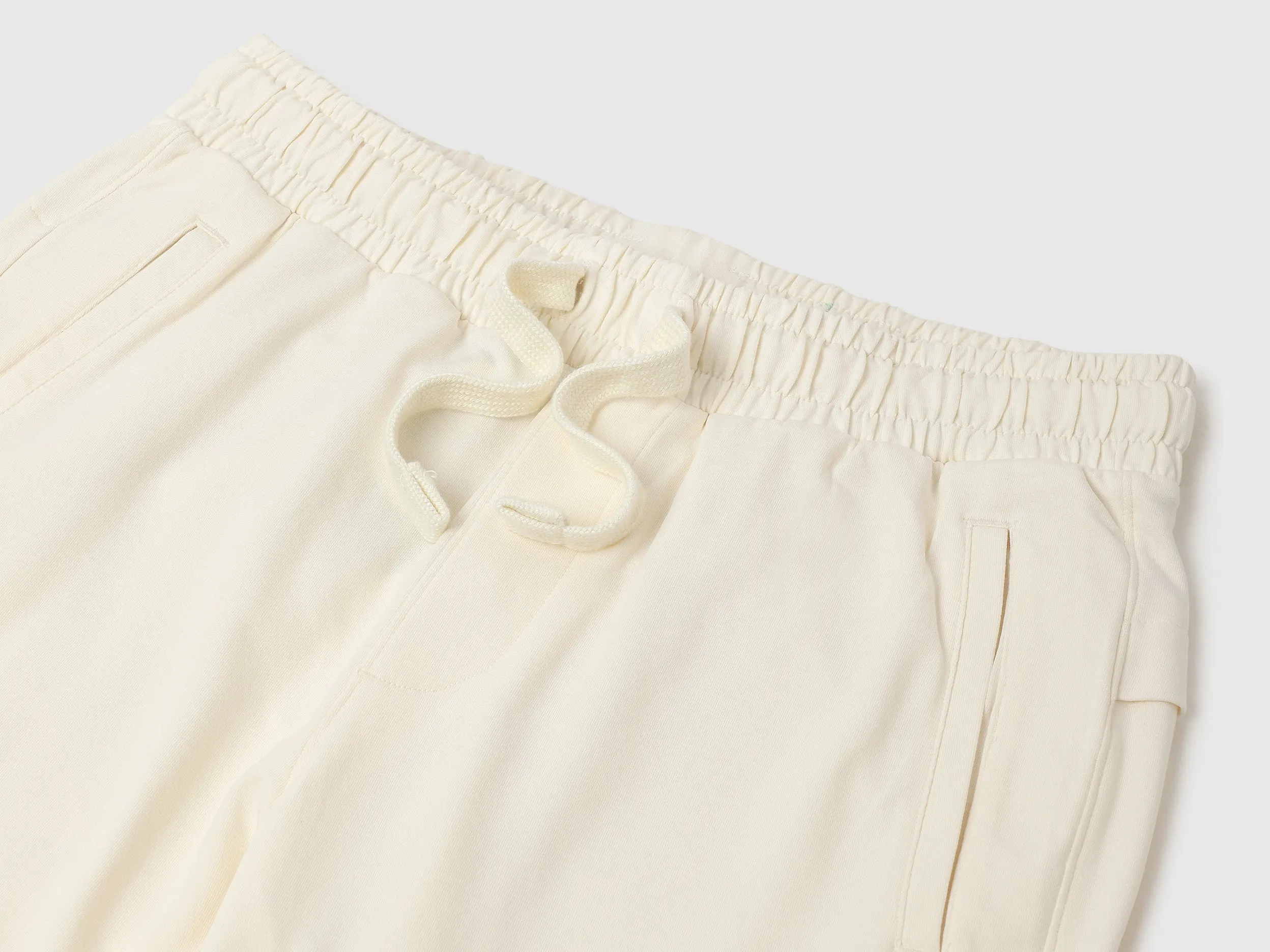 Solid Cargo Fit Trousers
