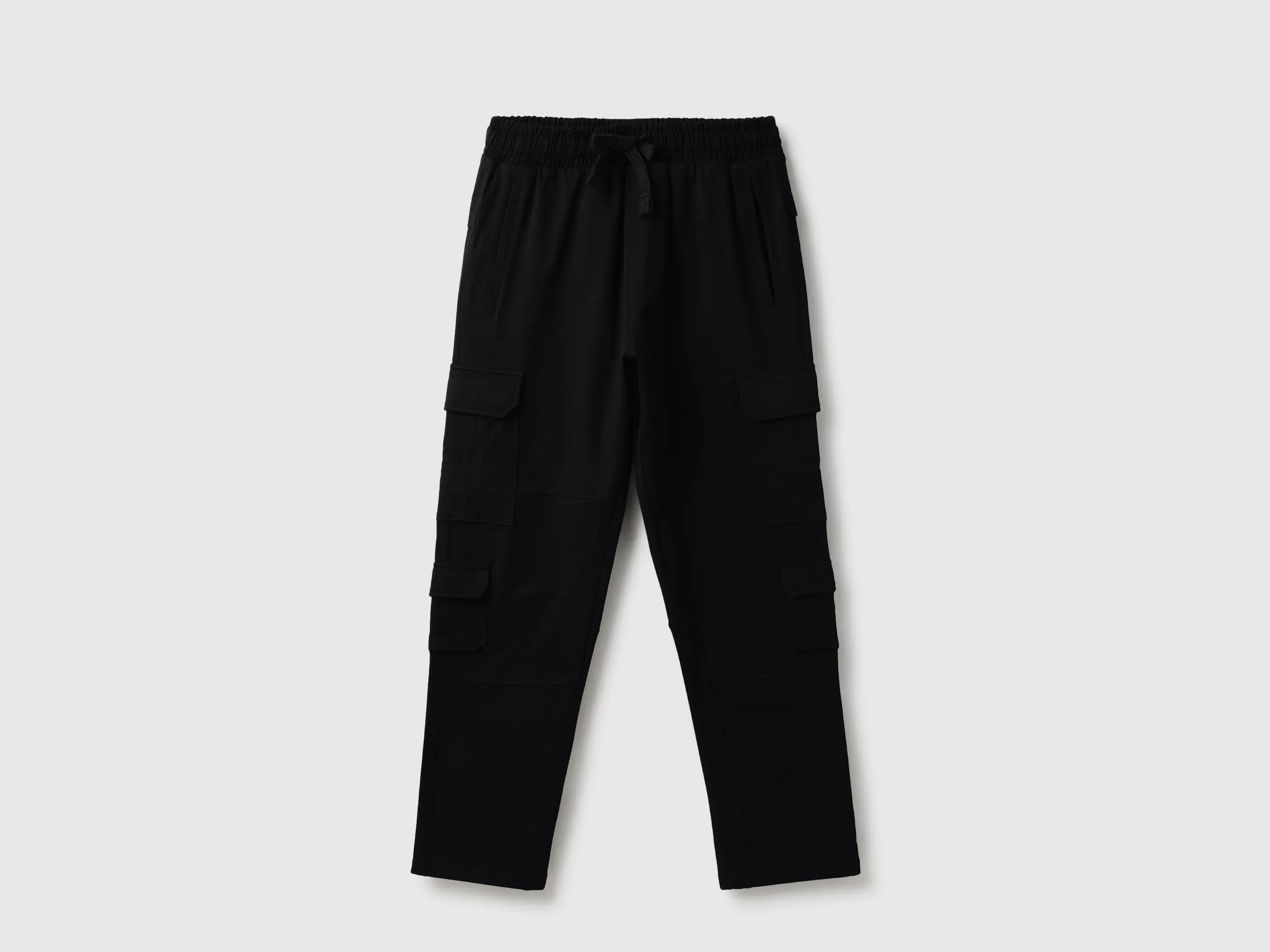 Solid Cargo Fit Trousers
