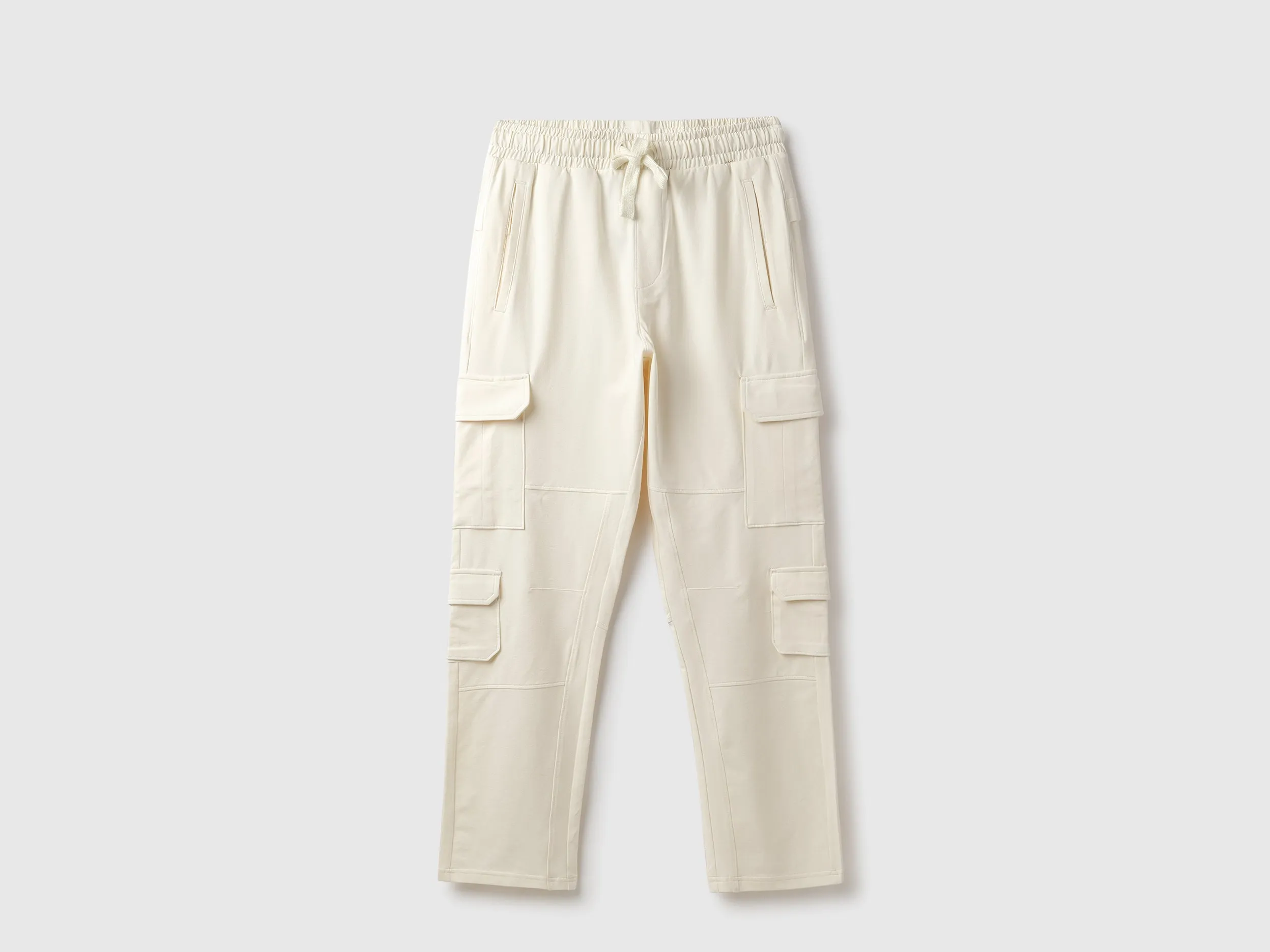 Solid Cargo Fit Trousers