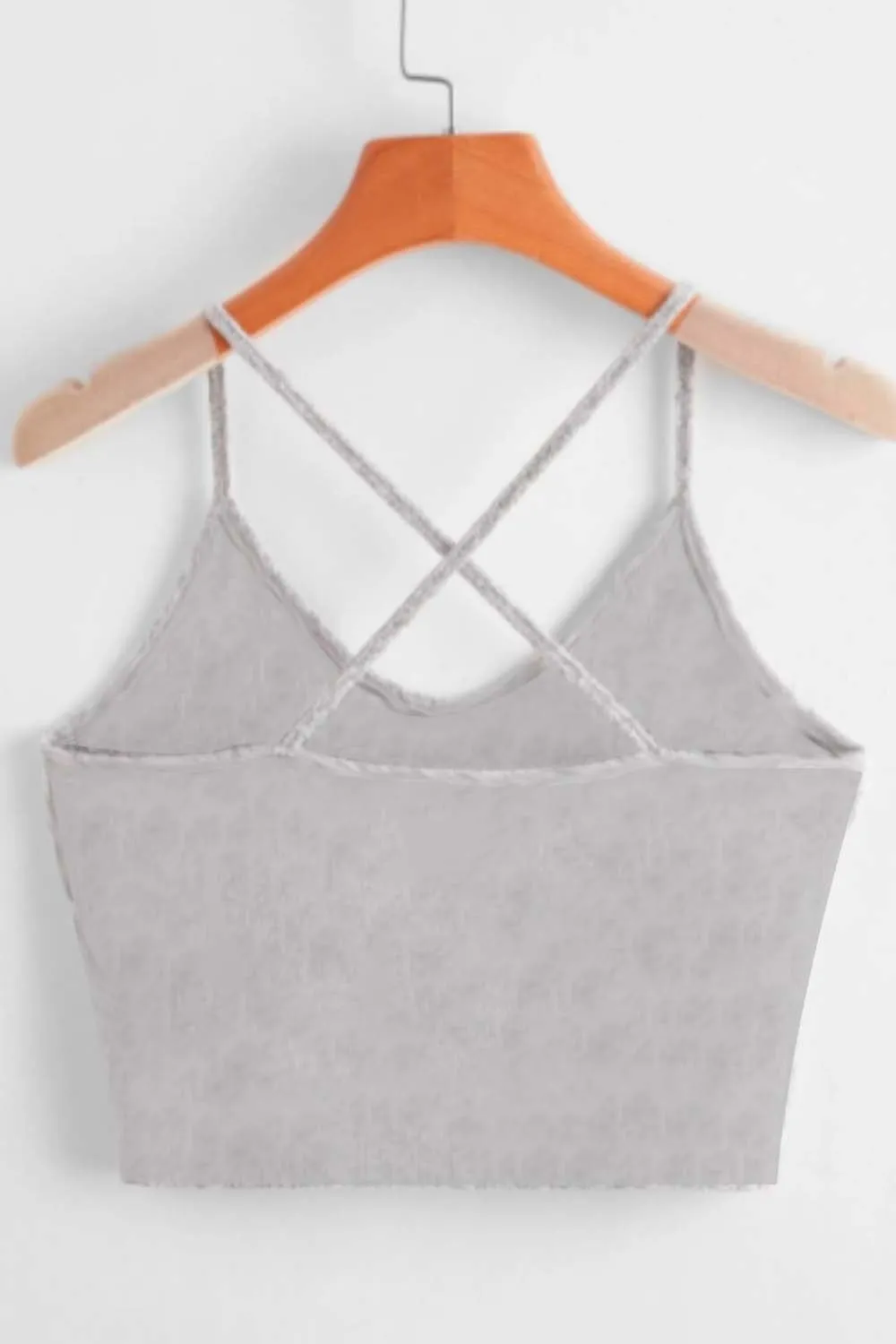 Solid Criss Cross Crop Cami