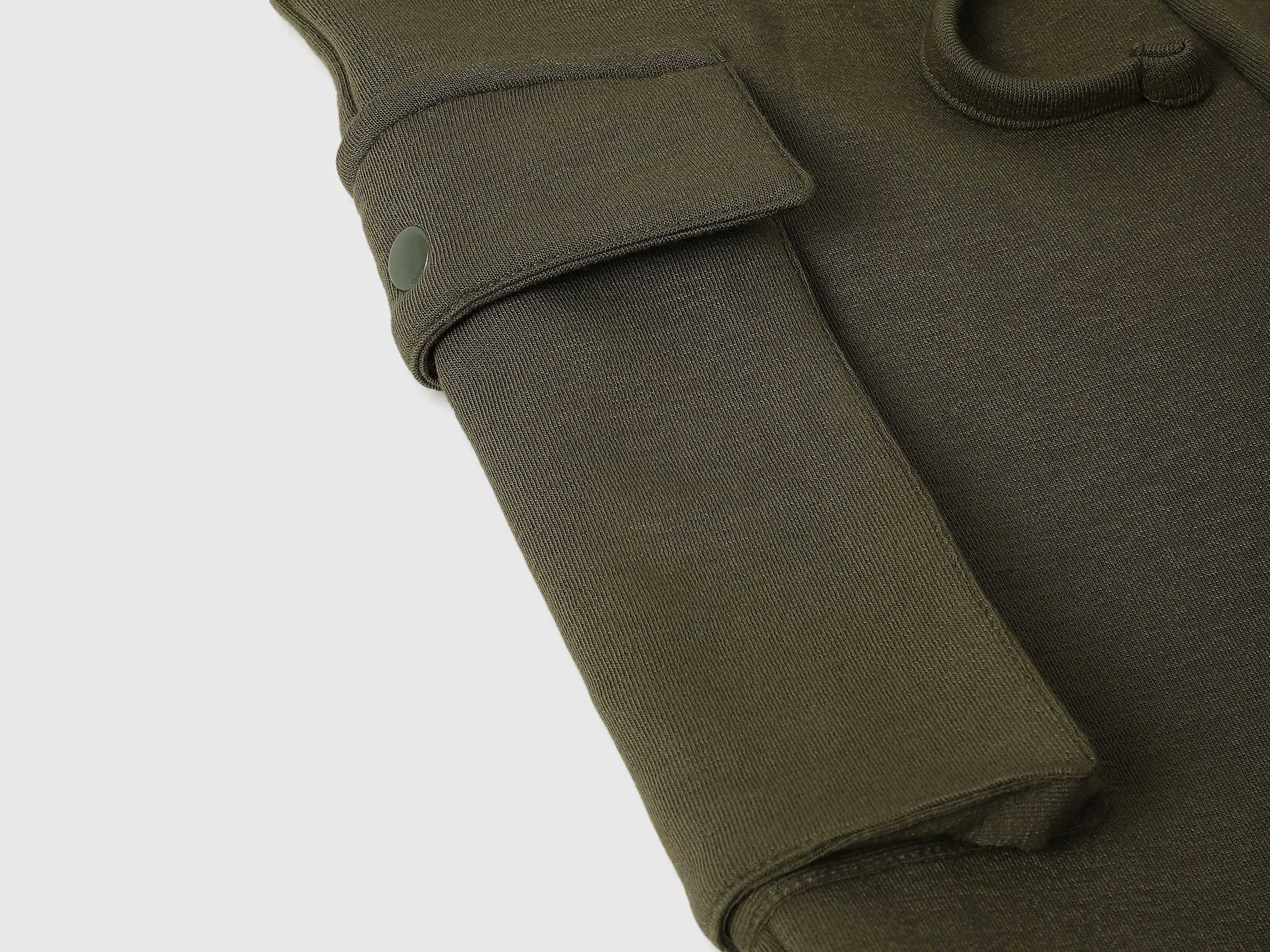Solid Regular Fit Cargo Trousers