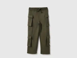 Solid Regular Fit Cargo Trousers