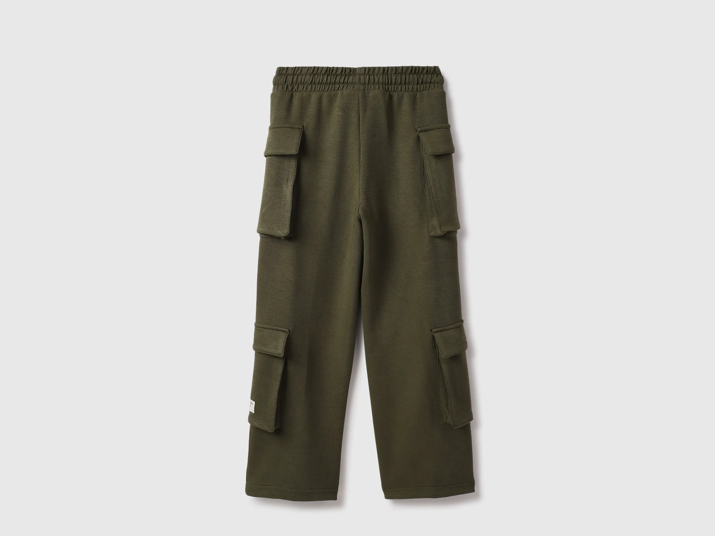 Solid Regular Fit Cargo Trousers
