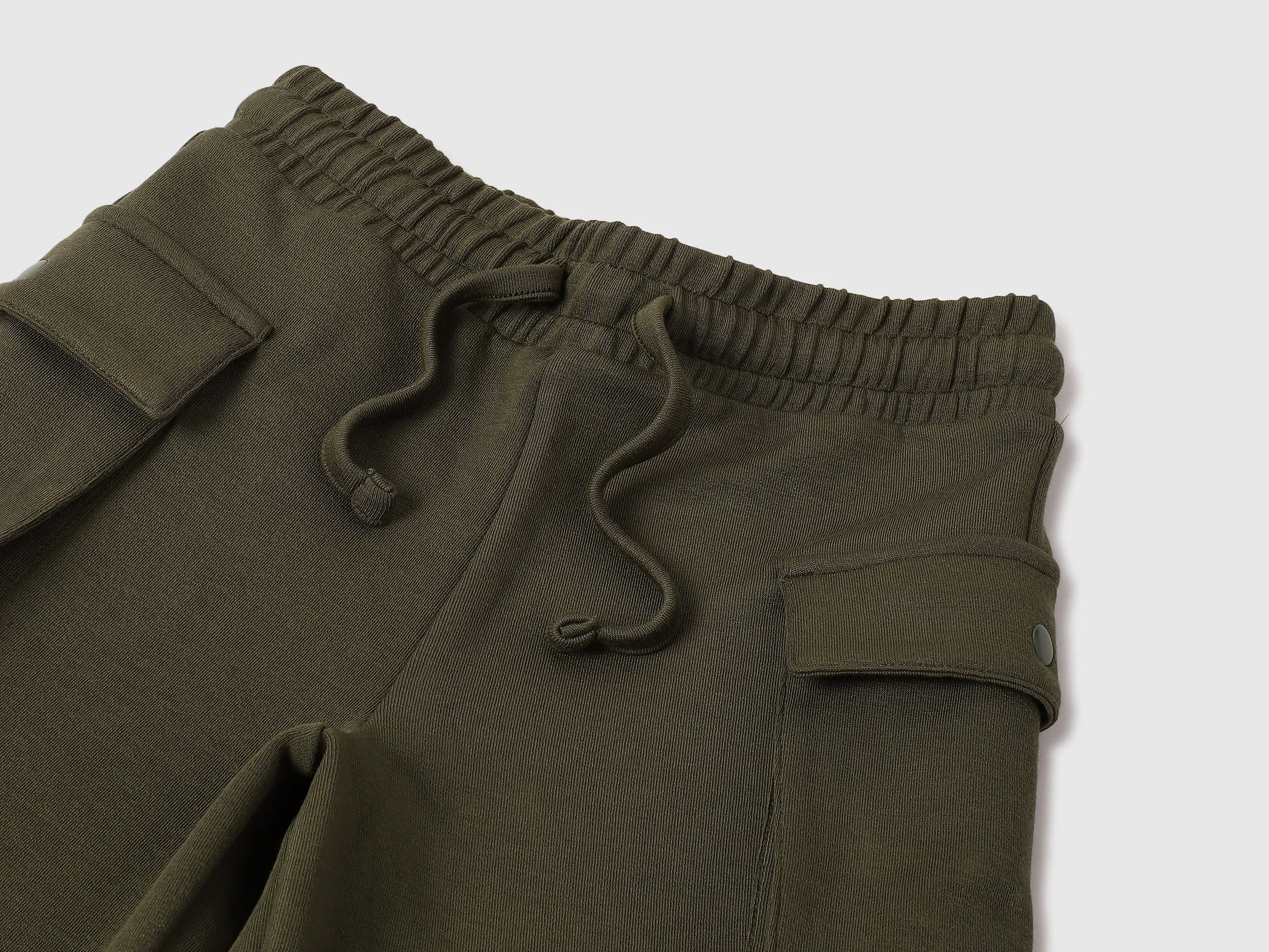 Solid Regular Fit Cargo Trousers
