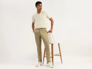 Solid Relaxed Fit Chino Trousers