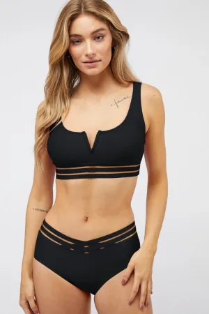 SOLID SLEEVELESS TANKINI