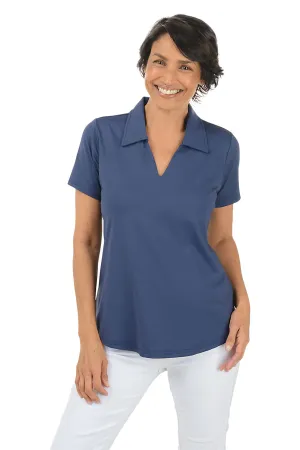 Solid UPF50  Short Sleeve Polo Top