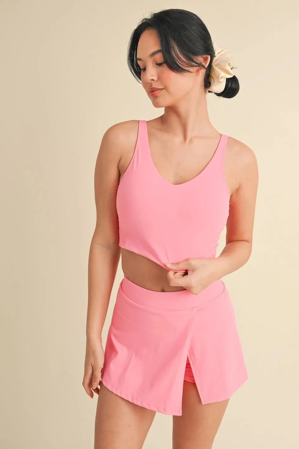 Something Like That Aligned Performance Tank in Hot Pink