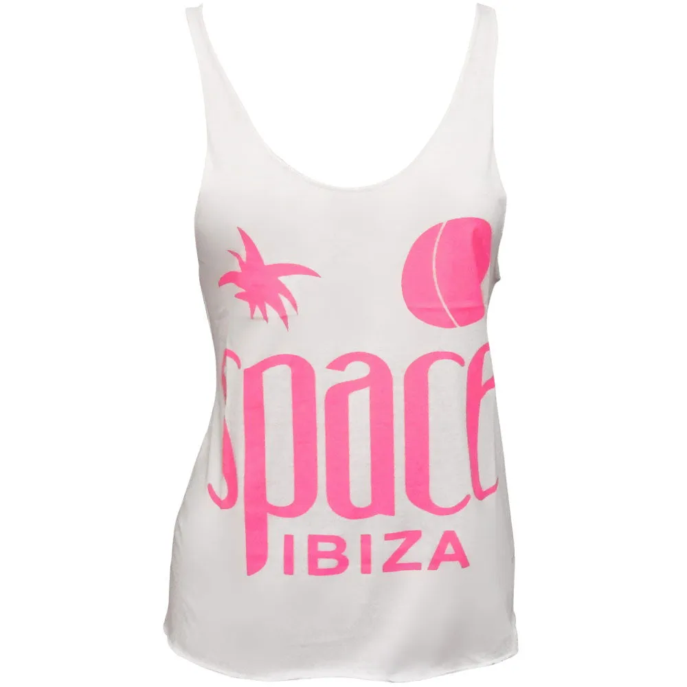 Space Ibiza Native Logo Women's White Tanktop