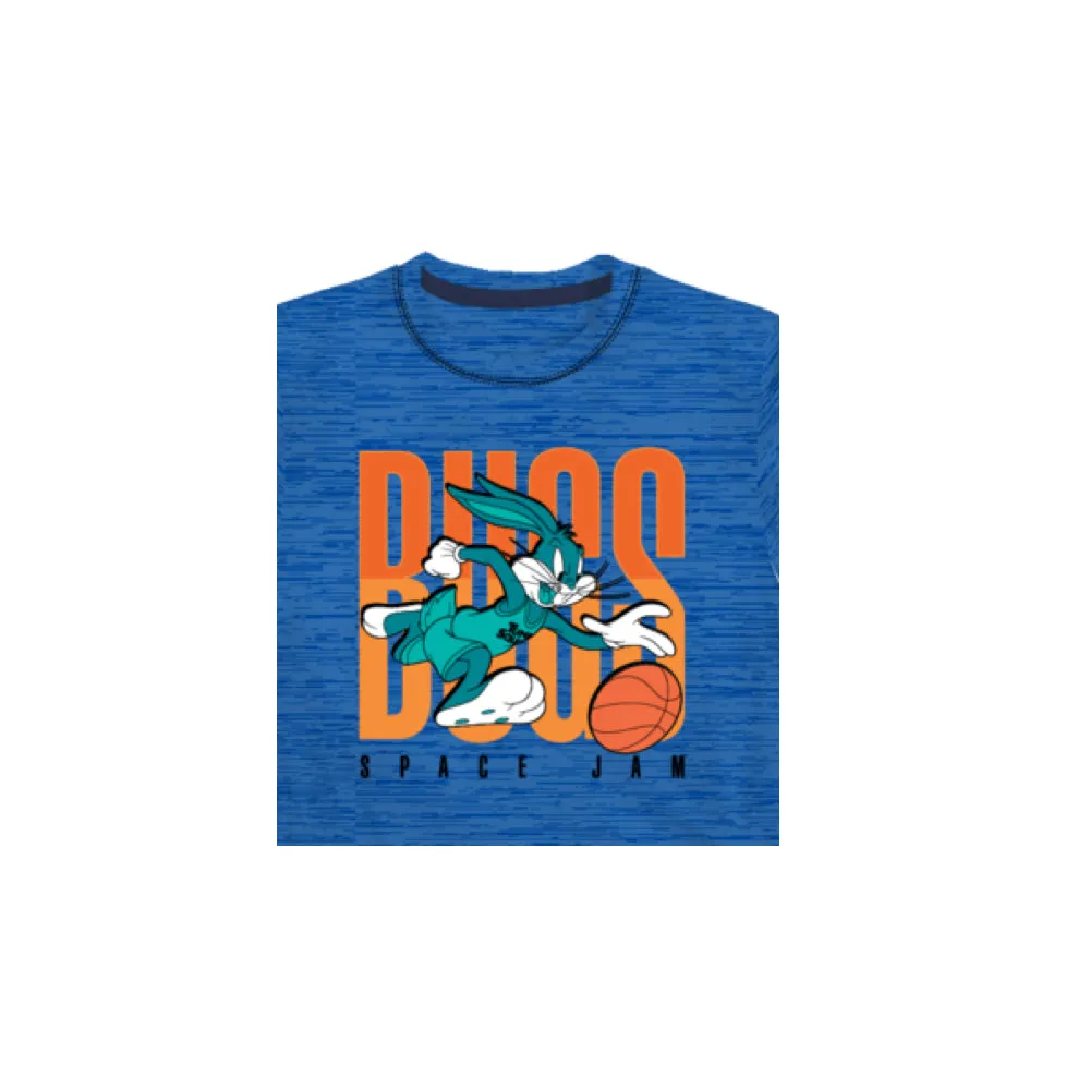 Space Jam Boys Clothes 3pc Top and Short Set Blue