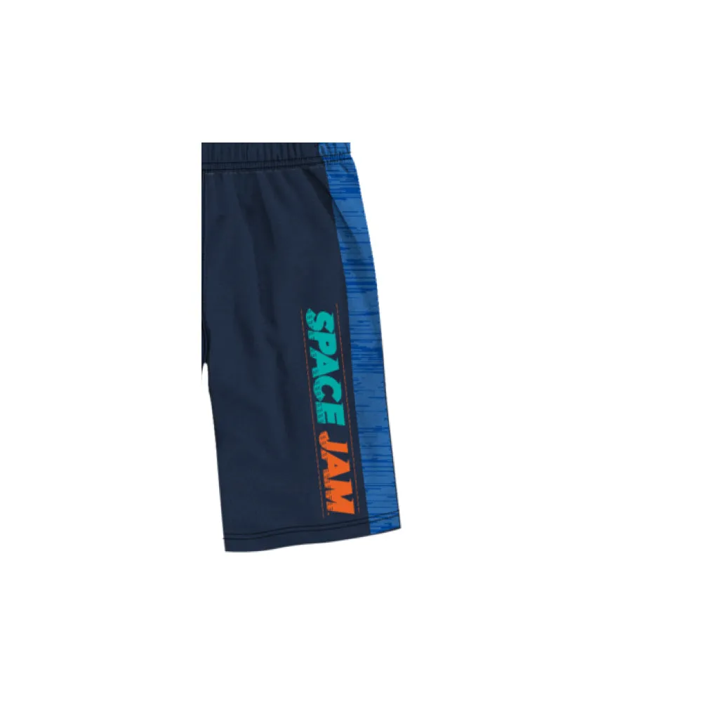 Space Jam Boys Clothes 3pc Top and Short Set Blue