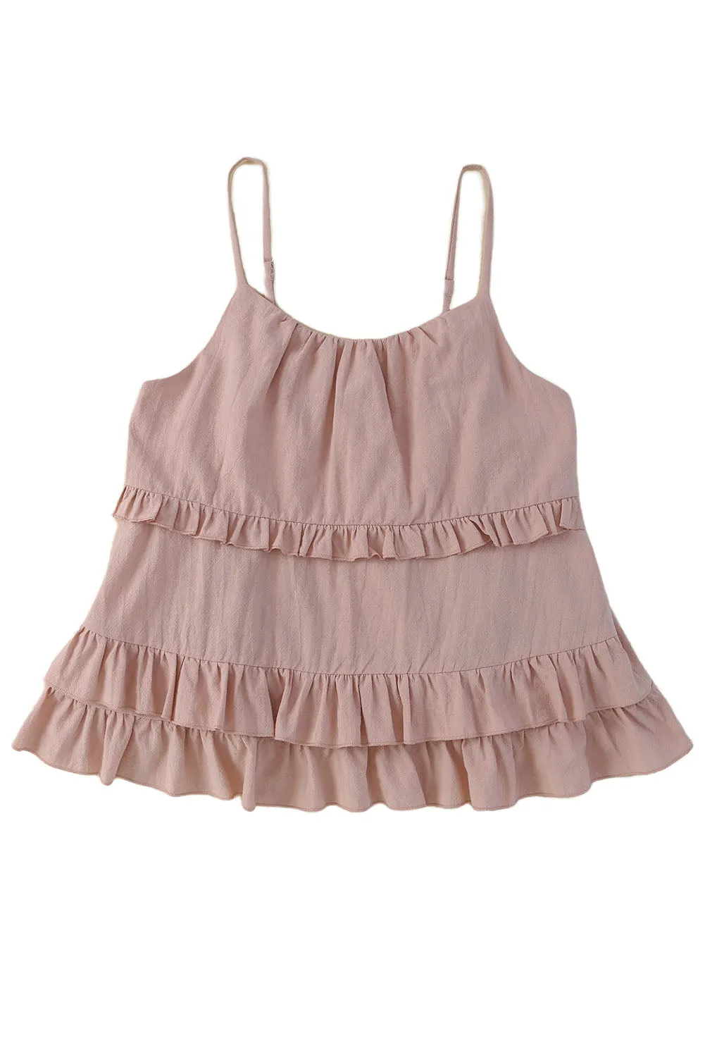Split Second Tiered Ruffle Tank Top