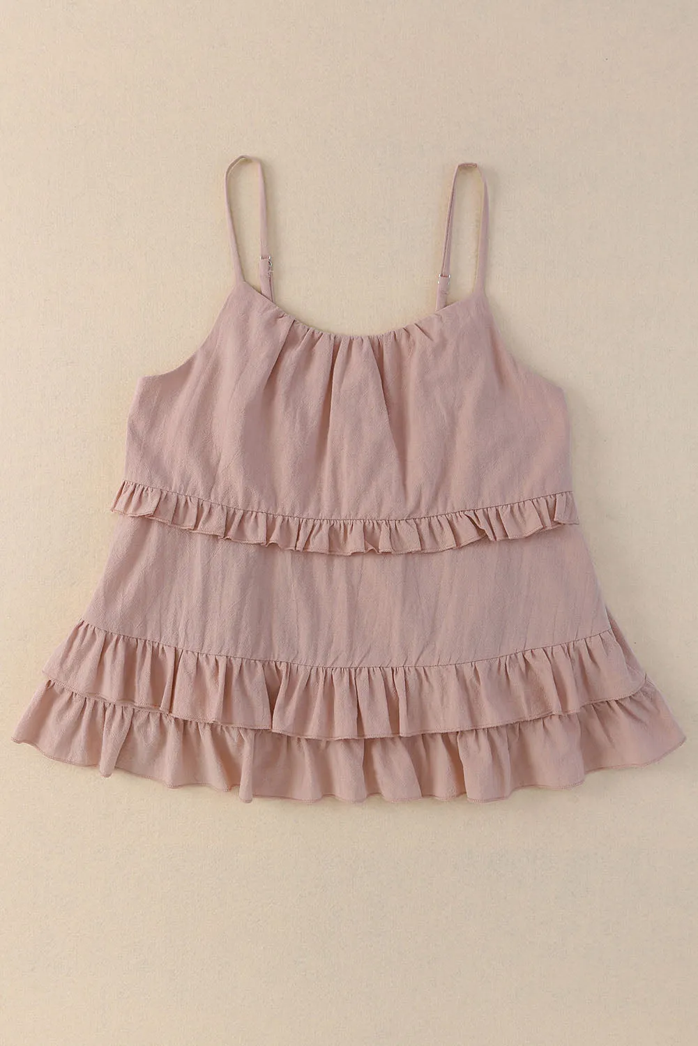 Split Second Tiered Ruffle Tank Top