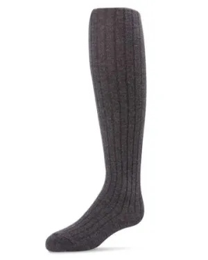 Spot-On Basics Girls Ribbed Cotton Sweater Tights - Dark Gray Heather SP-3405