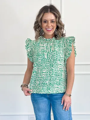 Spot On Flutter Sleeve Blouse