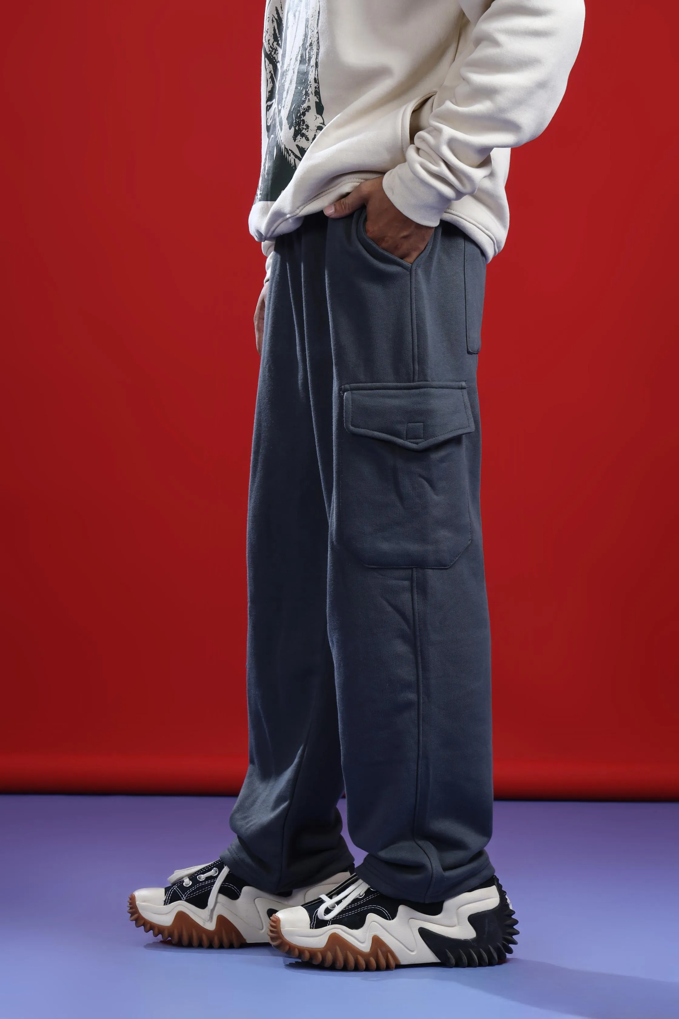 STEEL GRAY CARGO TROUSER