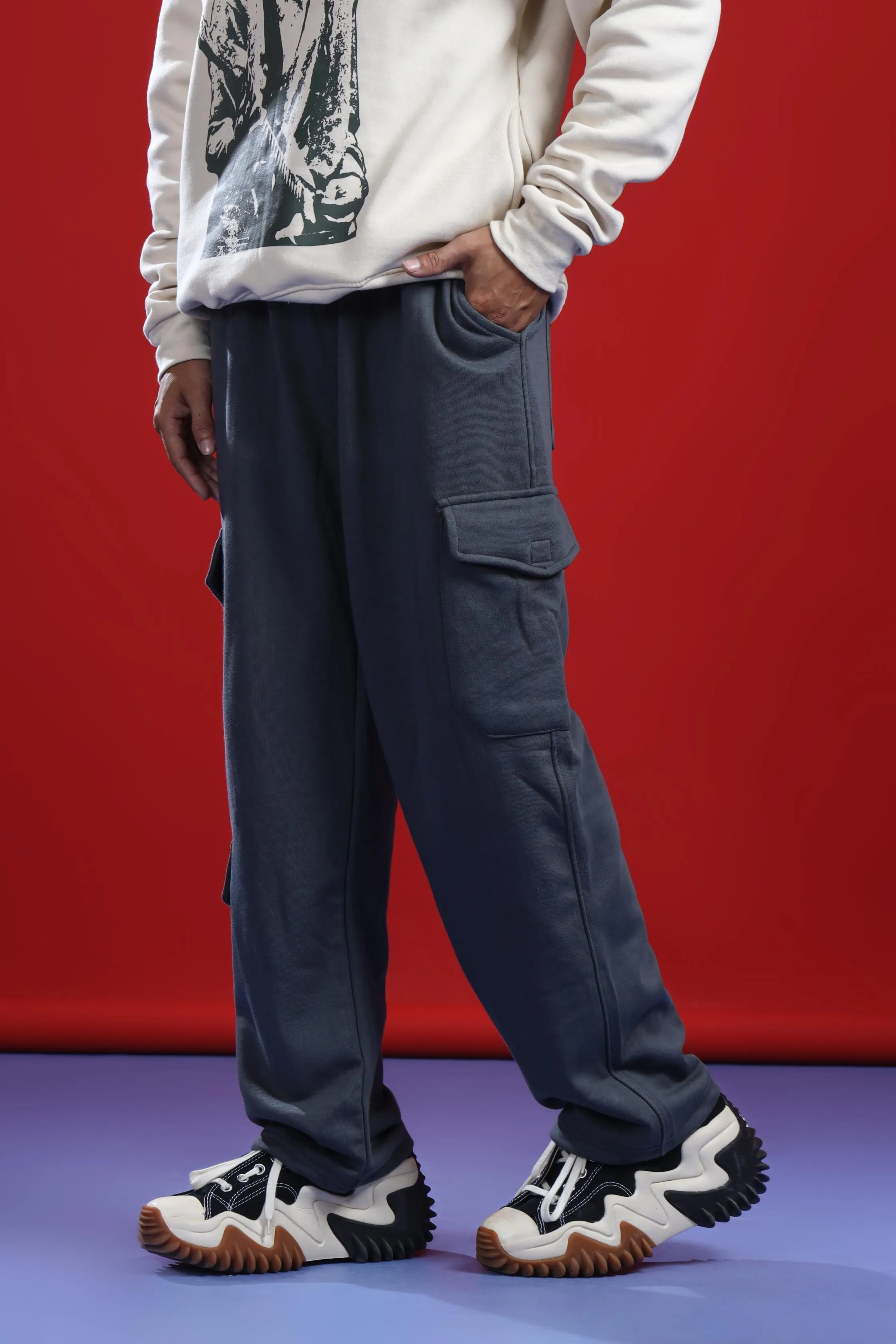 STEEL GRAY CARGO TROUSER