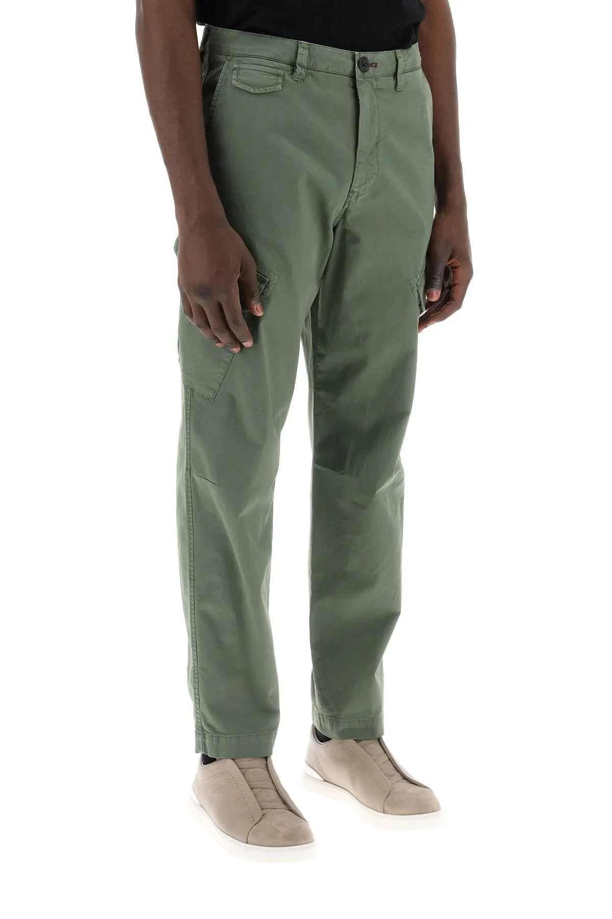 stretch cotton cargo pants for men/w