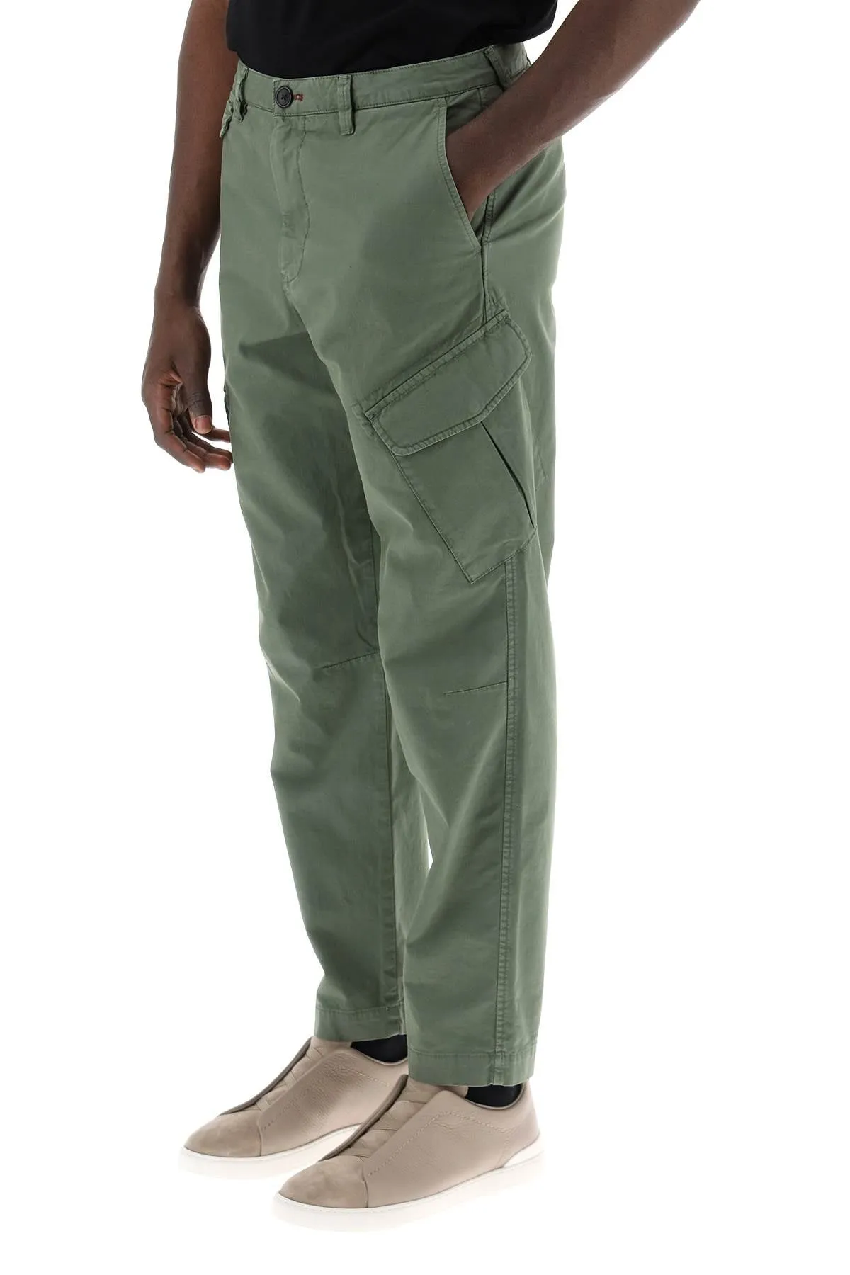 stretch cotton cargo pants for men/w